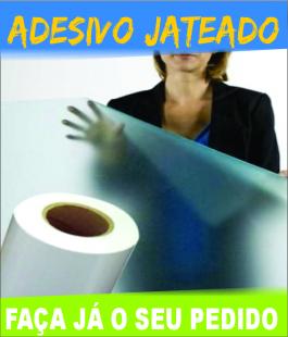 ADESIVO JATEADO ADESIVO TRANSPARENTE JATEADO M2 4X0  CORTE RETO 