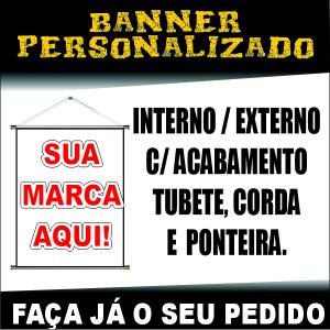 BANNER POR M2 - PERSONALIZADO LONA FOSCA 380G M2 4X0 – Só Colorido na Frente FOSCO OU BRILHO CORTE RETO + CORDA  + TUBETE E PONTEIRA 