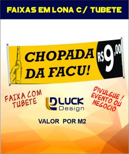 FAIXA EM LONA LONA M2 4X0 – Só Colorido na Frente FOSCO OU BRILHO COM TUBETE 