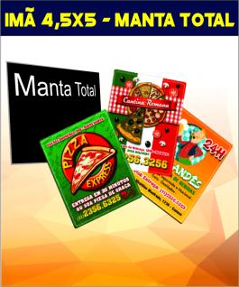IMÃ GELADEIRA MANTA TOTAL COUCHÊ 250G 4,5X5,0 4X0 – Só Colorido na Frente. Sem Revestimento CORTE RETO SEM SACO PLASTICO 