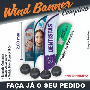 WIND BANNER COMPLETO PROMOCIONAL GRANDE 3.25MTS TECIDO DUPLA FACE (FRENTE E VERSO) 200X75 4X0 SUBLIMAÇÃO BASE /HASTE + TECIDO (TOTAL 2,50 DE ALTURA) 